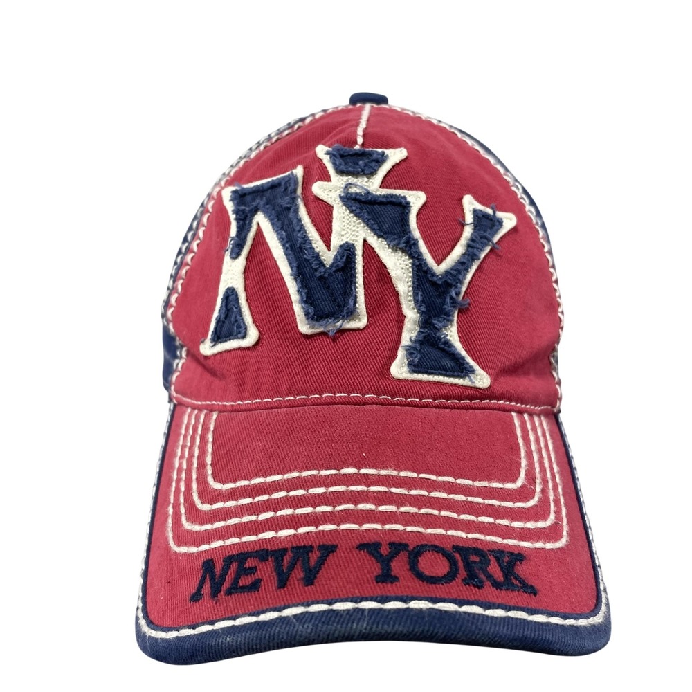 Robin Ruth New York Hat Cap Strap Back One Size Mens Red Blue City Applique